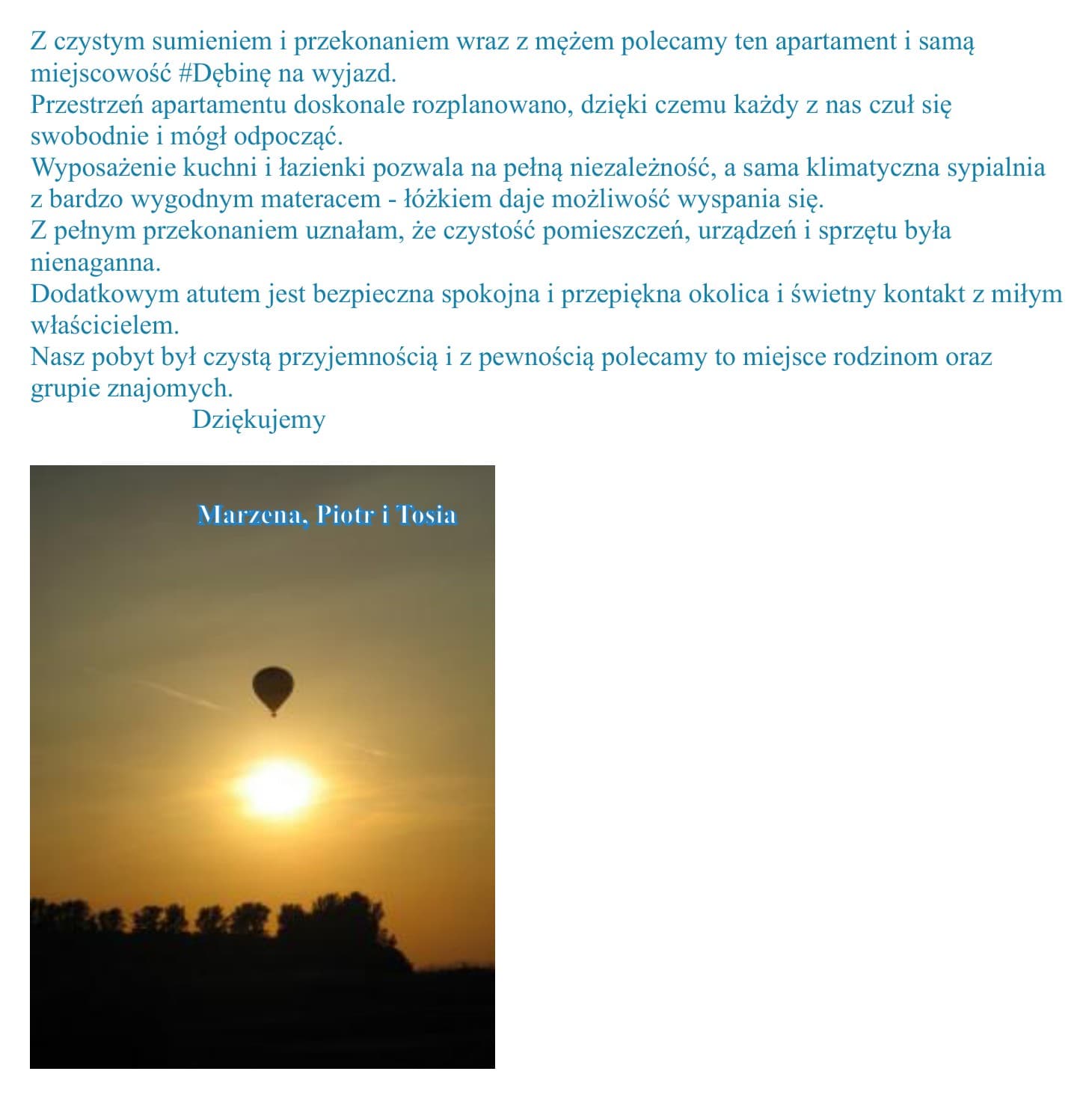 Marzena, Piotr i Tosia