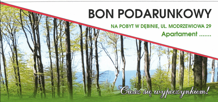 Bon Podarunkowy — Baza dla Odpoczynku, Dębina
